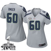 NFL Max Unger Seattle Seahawks Women's Elite Alternate Super Bowl XLVIII Nike Jersey - Grey