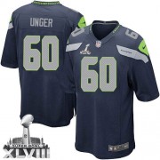 NFL Max Unger Seattle Seahawks Youth Elite Team Color Home Super Bowl XLVIII Nike Jersey - Navy Blue