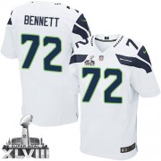 NFL Michael Bennett Seattle Seahawks Elite Road Super Bowl XLVIII Nike Jersey - White