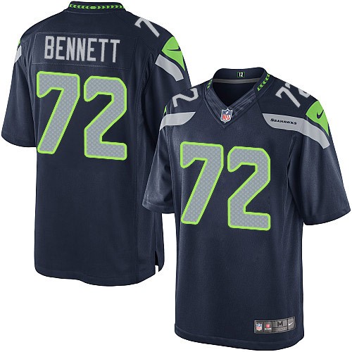 NFL Michael Bennett Seattle Seahawks Limited Team Color Home Nike Jersey - Navy Blue