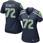 NFL Michael Bennett Seattle Seahawks Women's Game Team Color Home Nike Jersey - Navy Blue