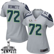 NFL Michael Bennett Seattle Seahawks Women's Limited Alternate Super Bowl XLVIII Nike Jersey - Grey
