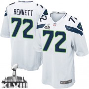 NFL Michael Bennett Seattle Seahawks Youth Elite Road Super Bowl XLVIII Nike Jersey - White