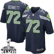 NFL Michael Bennett Seattle Seahawks Youth Limited Team Color Home Super Bowl XLVIII Nike Jersey - Navy Blue