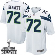 NFL Michael Bennett Seattle Seahawks Youth Limited Road Super Bowl XLVIII Nike Jersey - White