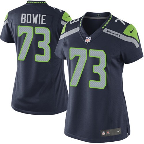 NFL Michael Bowie Seattle Seahawks Women's Limited Team Color Home Nike Jersey - Navy Blue