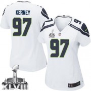 NFL Patrick Kerney Seattle Seahawks Women's Elite Road Super Bowl XLVIII Nike Jersey - White