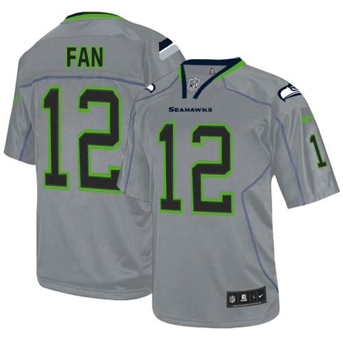 NFL 12th Fan Seattle Seahawks Elite Nike Jersey - Lights Out Grey