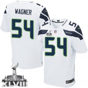 NFL Bobby Wagner Seattle Seahawks Elite Road Super Bowl XLVIII Nike Jersey - White