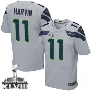 NFL Percy Harvin Seattle Seahawks Elite Alternate Super Bowl XLVIII Nike Jersey - Grey