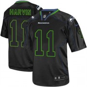 NFL Percy Harvin Seattle Seahawks Elite Nike Jersey - Lights Out Black