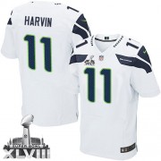 NFL Percy Harvin Seattle Seahawks Elite Road Super Bowl XLVIII Nike Jersey - White