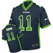 NFL Percy Harvin Seattle Seahawks Game Drift Fashion Nike Jersey - Navy Blue
