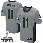 NFL Percy Harvin Seattle Seahawks Limited Super Bowl XLVIII Nike Jersey - Grey Shadow