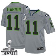NFL Percy Harvin Seattle Seahawks Limited Super Bowl XLVIII Nike Jersey - Lights Out Grey