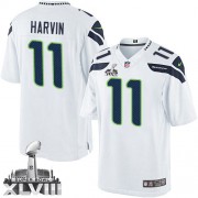 NFL Percy Harvin Seattle Seahawks Limited Road Super Bowl XLVIII Nike Jersey - White