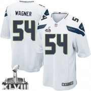 NFL Bobby Wagner Seattle Seahawks Game Road Super Bowl XLVIII Nike Jersey - White