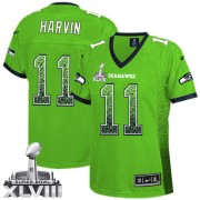 NFL Percy Harvin Seattle Seahawks Women's Elite Drift Fashion Super Bowl XLVIII Nike Jersey - Green