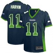 NFL Percy Harvin Seattle Seahawks Women's Elite Drift Fashion Nike Jersey - Navy Blue