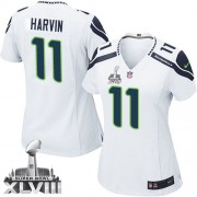 NFL Percy Harvin Seattle Seahawks Women's Elite Road Super Bowl XLVIII Nike Jersey - White