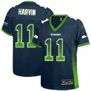 NFL Percy Harvin Seattle Seahawks Women's Limited Drift Fashion Nike Jersey - Navy Blue