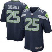 NFL Richard Sherman Seattle Seahawks Game Team Color Home Nike Jersey - Navy Blue