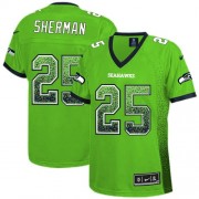 NFL Richard Sherman Seattle Seahawks Women's Elite Drift Fashion Nike Jersey - Green