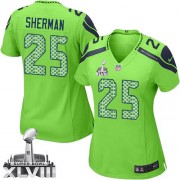NFL Richard Sherman Seattle Seahawks Women's Limited Alternate Super Bowl XLVIII Nike Jersey - Green