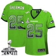 NFL Richard Sherman Seattle Seahawks Women's Limited Drift Fashion Super Bowl XLVIII Nike Jersey - Green