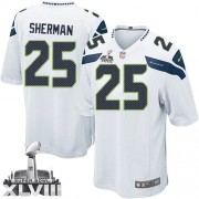 NFL Richard Sherman Seattle Seahawks Youth Limited Road Super Bowl XLVIII Nike Jersey - White