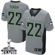 NFL Robert Turbin Seattle Seahawks Elite Super Bowl XLVIII Nike Jersey - Grey Shadow