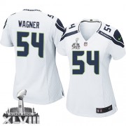 NFL Bobby Wagner Seattle Seahawks Women's Elite Road Super Bowl XLVIII Nike Jersey - White