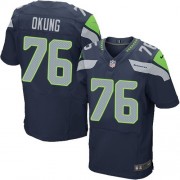 NFL Russell Okung Seattle Seahawks Elite Team Color Home Nike Jersey - Navy Blue