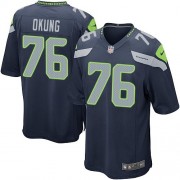 NFL Russell Okung Seattle Seahawks Game Team Color Home Nike Jersey - Navy Blue