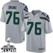 NFL Russell Okung Seattle Seahawks Limited Alternate Super Bowl XLVIII Nike Jersey - Grey