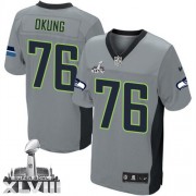 NFL Russell Okung Seattle Seahawks Limited Super Bowl XLVIII Nike Jersey - Grey Shadow