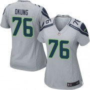 NFL Russell Okung Seattle Seahawks Women's Elite Alternate Nike Jersey - Grey