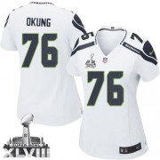 NFL Russell Okung Seattle Seahawks Women's Elite Road Super Bowl XLVIII Nike Jersey - White