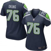 NFL Russell Okung Seattle Seahawks Women's Game Team Color Home Nike Jersey - Navy Blue