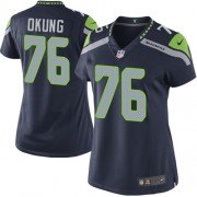NFL Russell Okung Seattle Seahawks Women's Limited Team Color Home Nike Jersey - Navy Blue