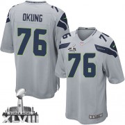 NFL Russell Okung Seattle Seahawks Youth Elite Alternate Super Bowl XLVIII Nike Jersey - Grey
