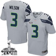 NFL Russell Wilson Seattle Seahawks Elite Alternate Super Bowl XLVIII Nike Jersey - Grey