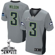 NFL Russell Wilson Seattle Seahawks Elite Super Bowl XLVIII Nike Jersey - Grey Shadow