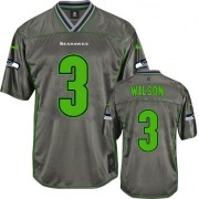 NFL Russell Wilson Seattle Seahawks Elite Vapor Nike Jersey - Grey