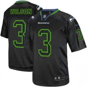 NFL Russell Wilson Seattle Seahawks Elite Nike Jersey - Lights Out Black