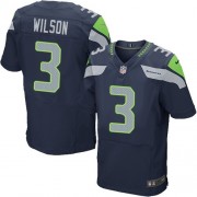 NFL Russell Wilson Seattle Seahawks Elite Team Color Home Nike Jersey - Navy Blue