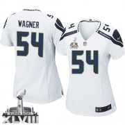 NFL Bobby Wagner Seattle Seahawks Women's Limited Road Super Bowl XLVIII Nike Jersey - White