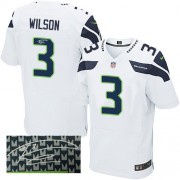 NFL Russell Wilson Seattle Seahawks Elite Road Autographed Nike Jersey - White