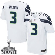 NFL Russell Wilson Seattle Seahawks Elite Road Super Bowl XLVIII Nike Jersey - White