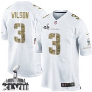 NFL Russell Wilson Seattle Seahawks Limited Salute to Service Super Bowl XLVIII Nike Jersey - White